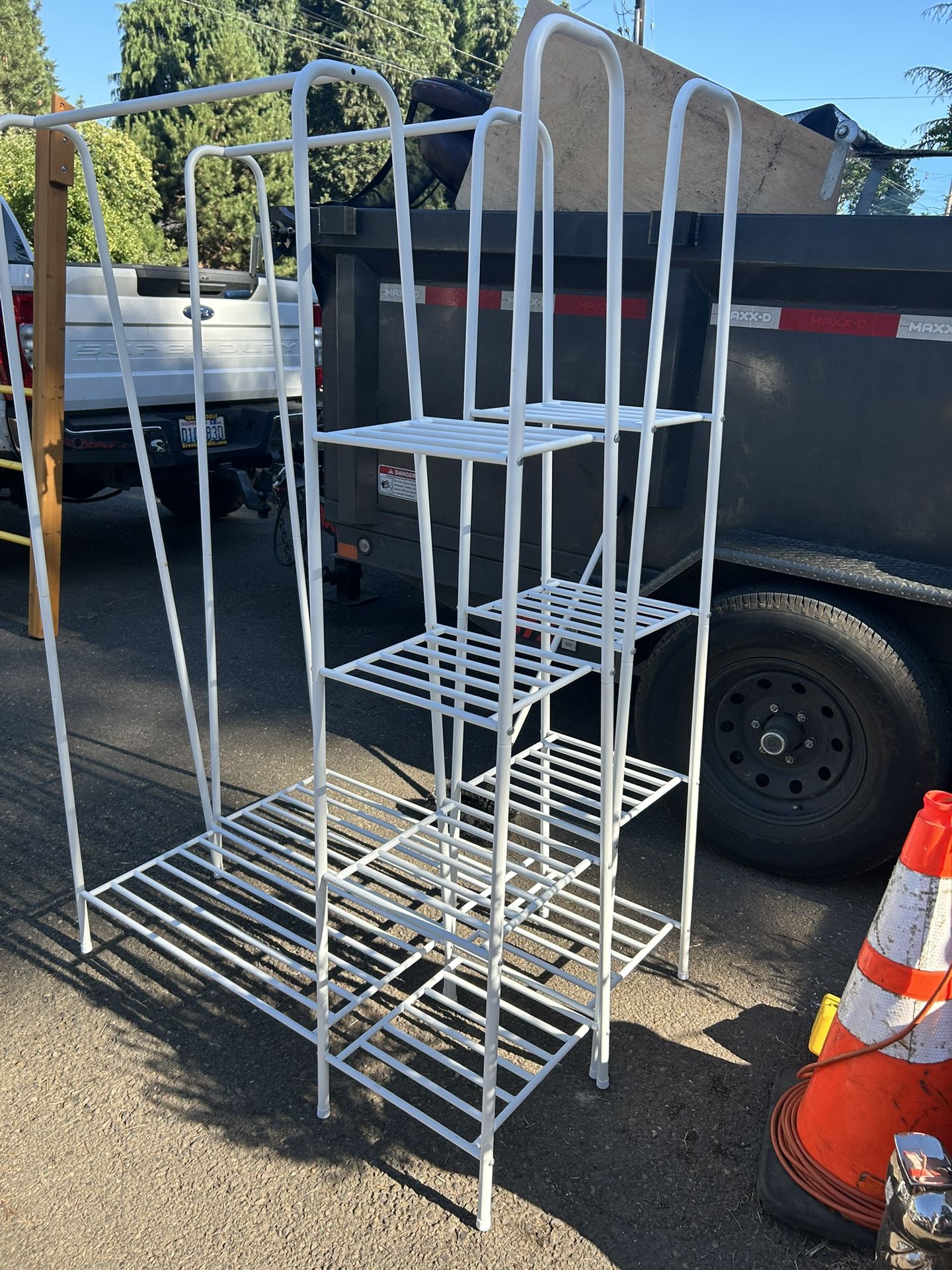 Garment Racks with Shelving