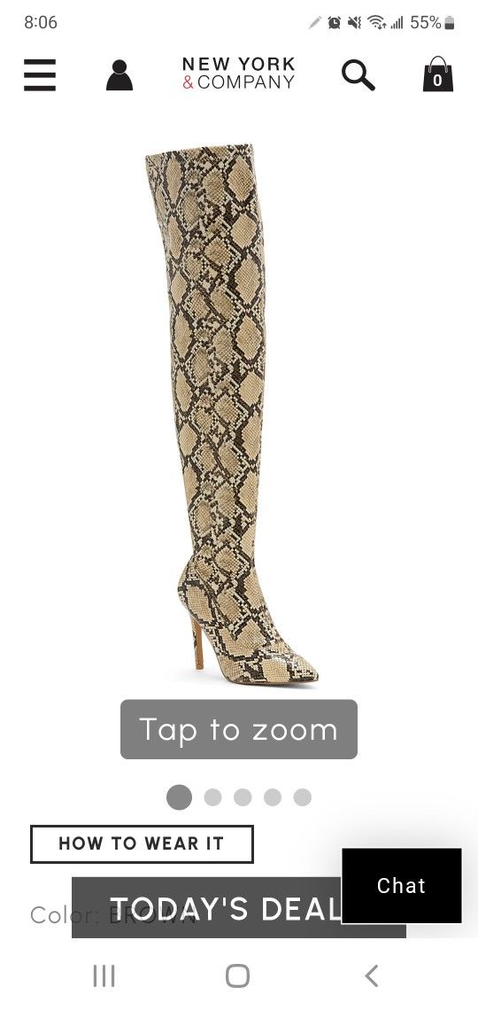 Snake Skin Thigh High Boots