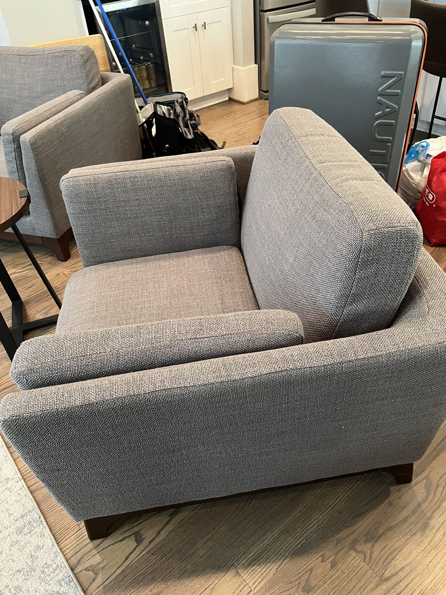 Ceni Pyrite Gray Armchair - Lounge Chairs