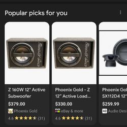 Phoenix Gold 12" Subwoofer 