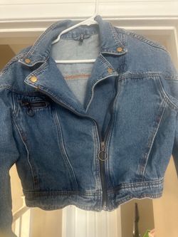 Classic Blue Denim Moto Jacket