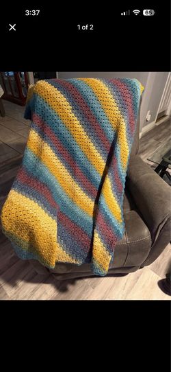 Handmade C2C Crochet Blanket