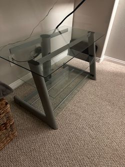 Glass and Metal entertainment center