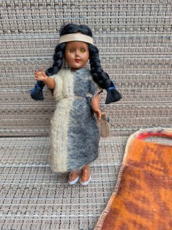 Vintage 6" Native American Doll With Articulated Arms and Neck