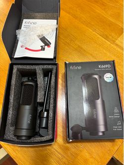 2 Podcast microphones