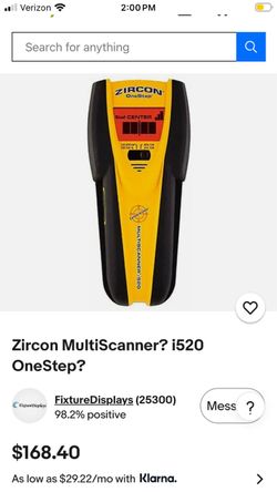 Zircon MultiScanner i520 OneStep Stud Finder
