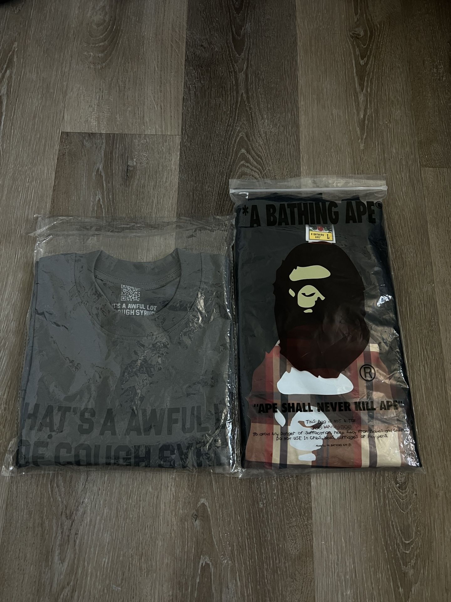 Awful Lot of Cough Syrup & Bape Tees