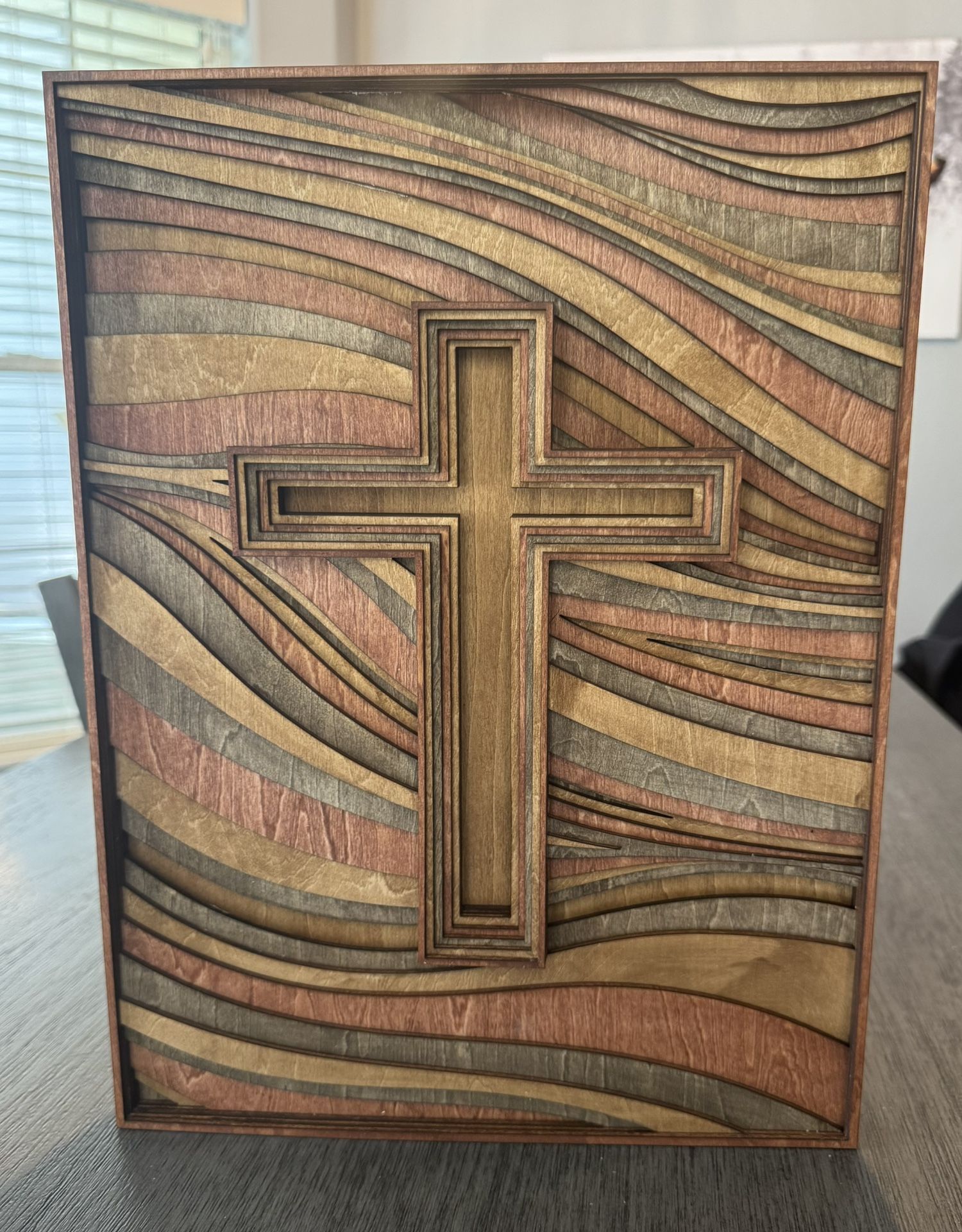 Wall Decor - Multi-layered wooden Cross Wall Hanging