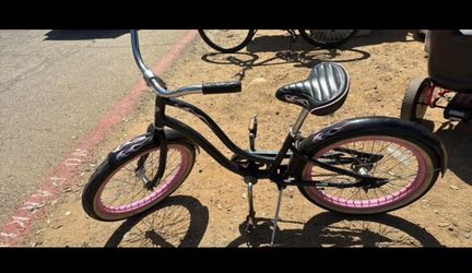 Young Girls Cruising Bike