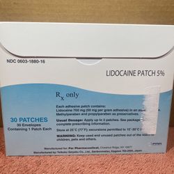 *3* Sealed New Boxes Lidoderm 5% Lidocaine 30 Patches Per Box (90 Total)