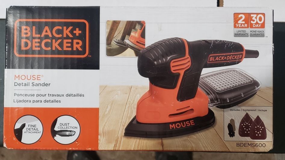 Black & Decker 2.2 Amp Mouse Sander Extra Sanding Pads