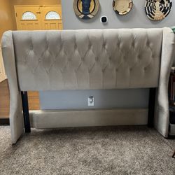 Cal King Upholstered Bed Frame & Headboard