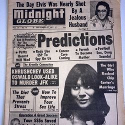 Midnight Globe, The Day Elvis Was Nearly Shot …, September 27, 1977