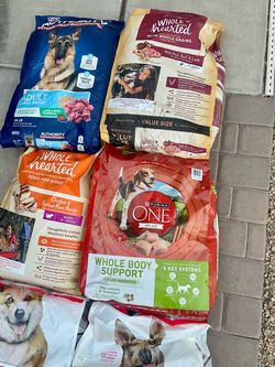 Assorted dog food