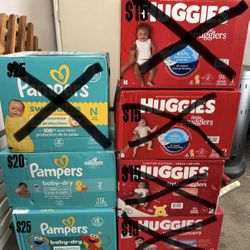 Variety of diapers & wipes