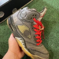 Size 8.5 - Jordan 5 Off White Muslim 