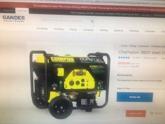 New Champion dual fuel RV generator Electric Start