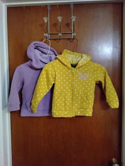 Toddler Girls Hooded Jackets Bundle of 2. 4T