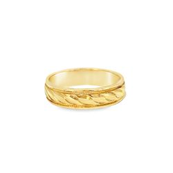 10k Yellow Gold Braided Wedding Ring