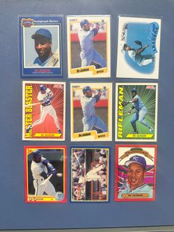 BO JACKSON Baseball Lot of 9