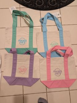Trader Joe's mini canvas bags