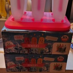 3 sets of popsicle makers 