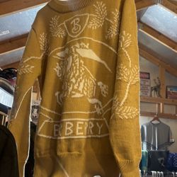 Size Large Wool Burberry Sweater, Price To Sell Fast