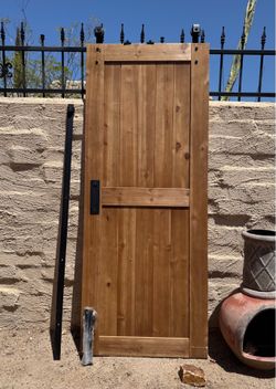 32x80 Solid Pine Barn Door w/ Sliding Hardware | Rustic Farmhouse Door