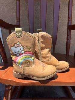 Hello Kitty Western Cowboy Boots – Toddler Size 10C (Gently Used)