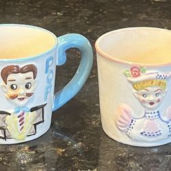VERY RARE 1950’s Mom and Pop Fine China Coffee Cup Set Made in Japan Grantcrest China