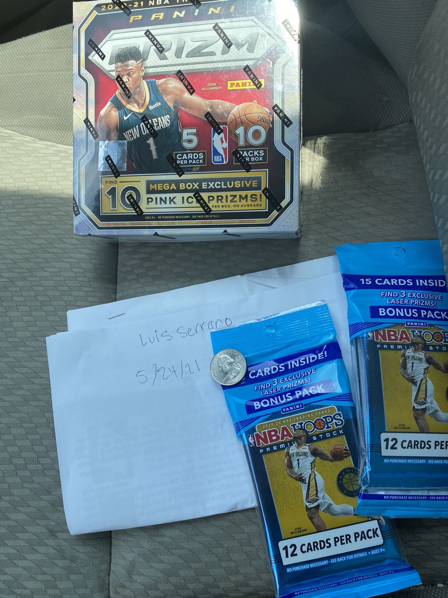 Panini Prizm Mega Box Basketball 2021 & Nba Hoops Cellos