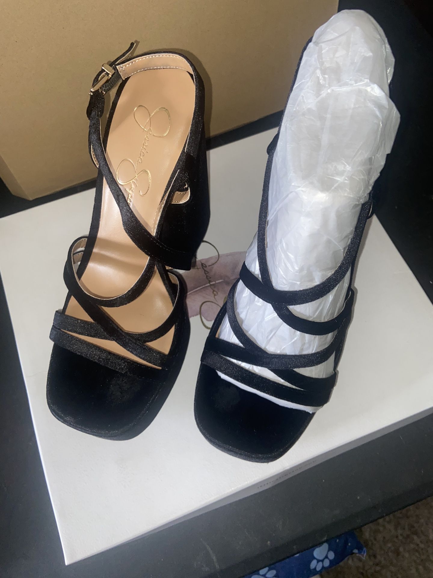 Jessica Simpson Velvet Platforms