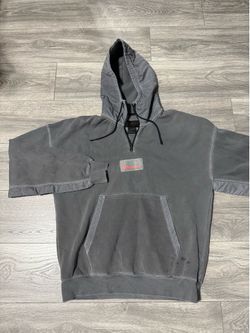 Jordan Men’s M Gray 1/4 Zip Hooded Fleece Pullover Hoodie Logo Pockets