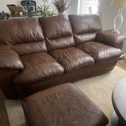 Brown Leather Couch