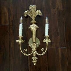 Antique Two-Light Wall Sconces