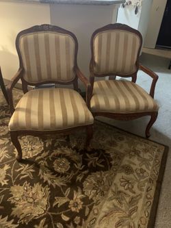 Classic Flower Wooden Arm Chair