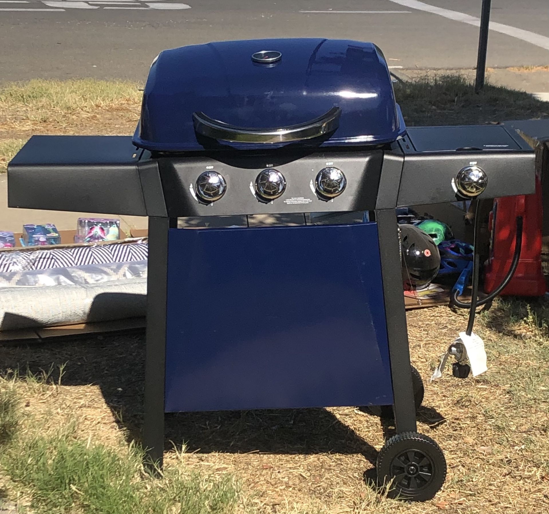 RevoAce 3-Burner Gas Grill with Side Burner, Blue Sapphire, GBC1729WBS