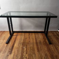 Crate & Barrel Modern Glass Top Desk