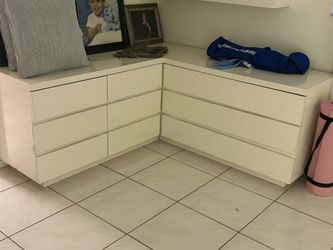 L-shaped dresser.  $200