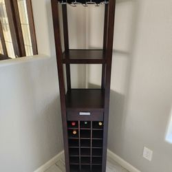 Crate And Barrel Wood Wine Cabinet 
