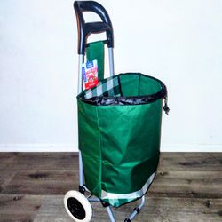 NEW Green Foldable Grocery Shopping Cart