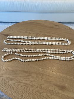 Christmas Wood Bead Garland (2 Strands)