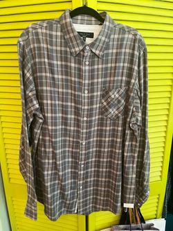 Rag’n’Bone gray plaid button-down size extra extra large