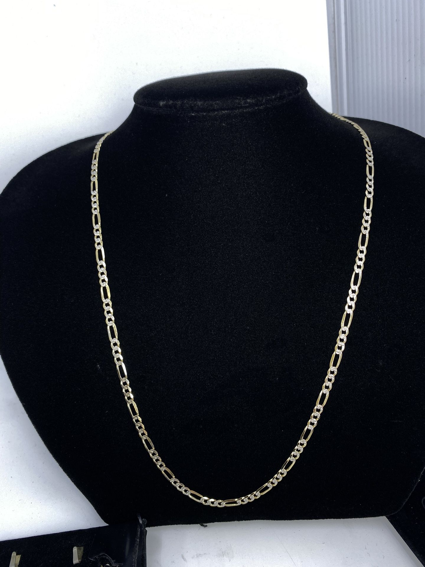 $1720 Two Tone Gold Figaro Chain