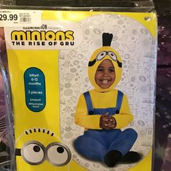 Universal Studios Minions Infant Costume Size 6-12 Months -NEW 