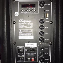 Rechargeable Party Speaker - 12” Woofer - 3000 Watts 