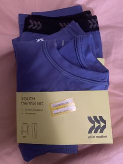All In Motion Brand New Girls Thermals Underwear Set - Size 7/8