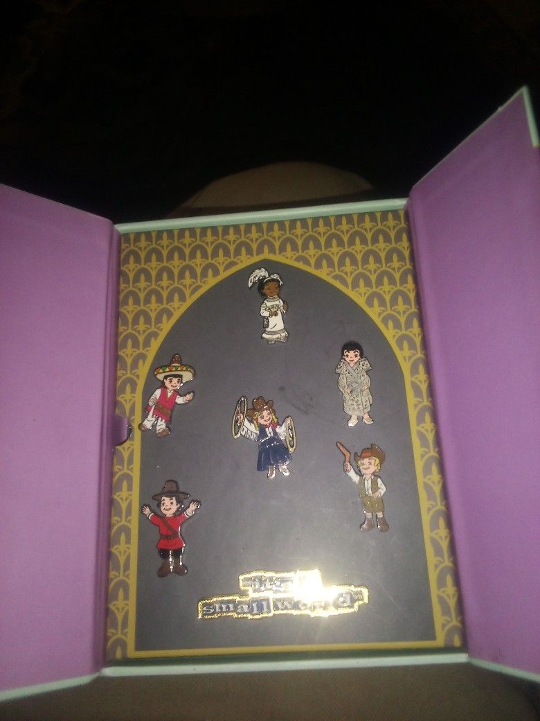 It's A Small World Vintage Disney Pin Set