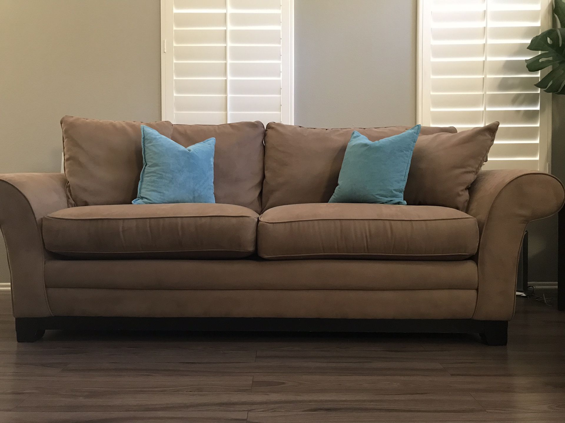 Sofa and loveseat in excellent condition. Super clean! You must be able to pick these up as we cannot deliver.