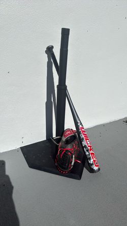 T-Ball set stand bat and glove